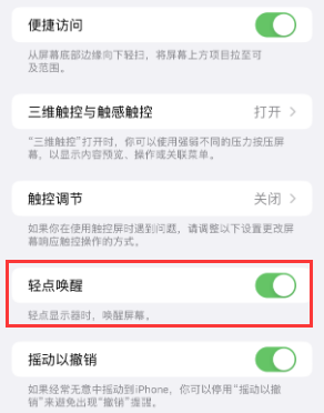 新巴尔虎左苹果授权维修站分享iPhone轻点无法唤醒怎么办 